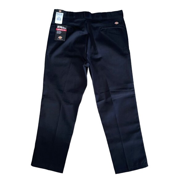 NWT Dickies 874 Original Fit Black Work Pants Mens 42 32 Wrinkle Resistant Creas - Picture 5 of 8